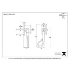 Black Shepherd's Crook Espag - LH | From The Anvil-Espag. Fasteners-Yester Home