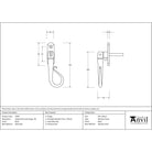 Black Shepherd's Crook Espag - RH | From The Anvil - Espag. Fasteners - From The Anvil - Yester Home