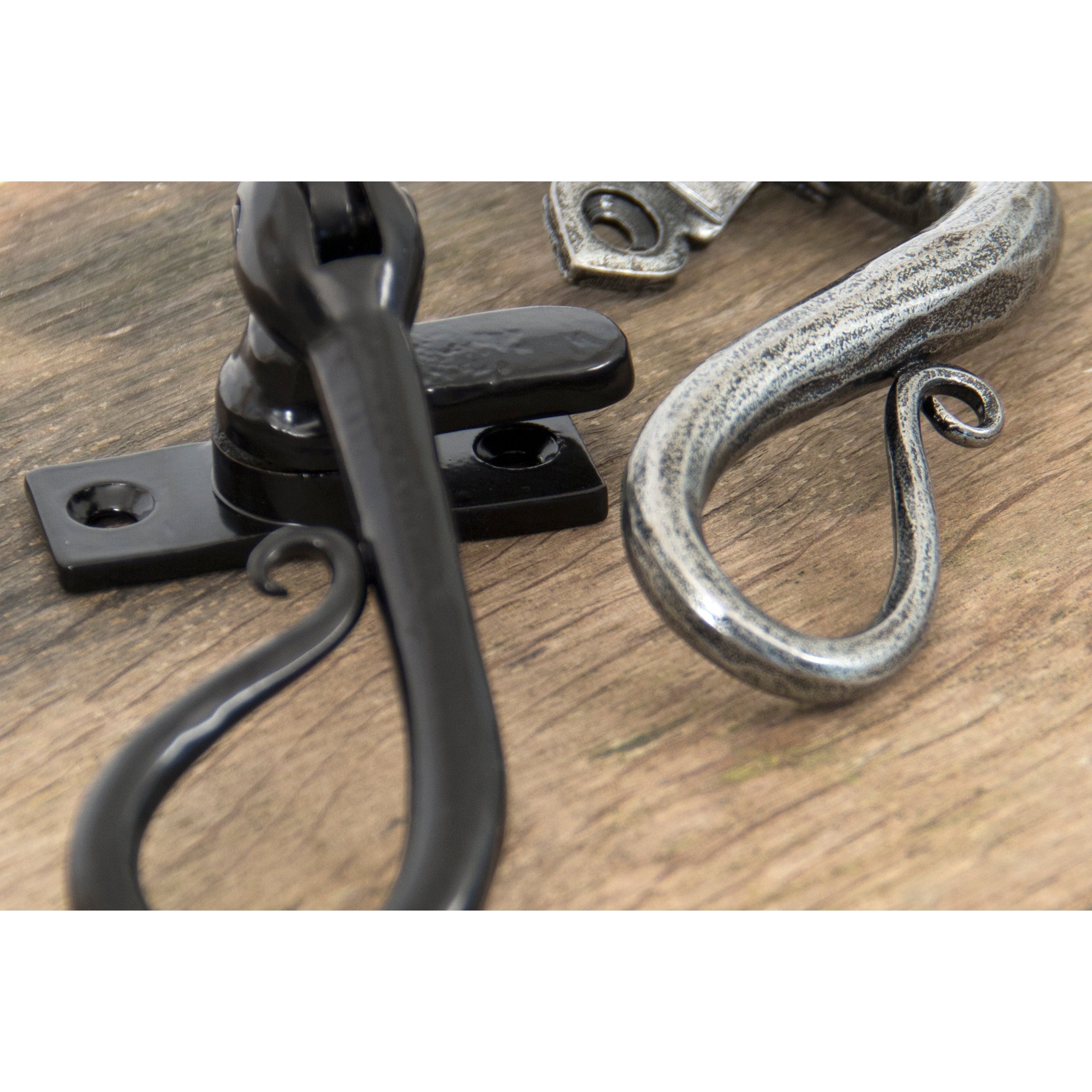 Black Shepherd's Crook Fastener | From The Anvil-Fasteners-Yester Home
