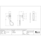 Black Shepherd's Crook Fastener | From The Anvil-Fasteners-Yester Home