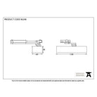 Black Size 3 Door Closer & Cover | From The Anvil-Door Closer & Cover-Yester Home