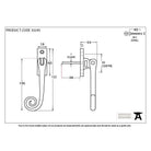 Black Slim Monkeytail Espag - LH | From The Anvil-Espag. Fasteners-Yester Home