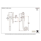 Black Slim Monkeytail Espag - RH | From The Anvil-Espag. Fasteners-Yester Home