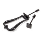 Black Slimline Art Deco Door Knocker | From The Anvil-Bolt-Through Door Knockers-Yester Home