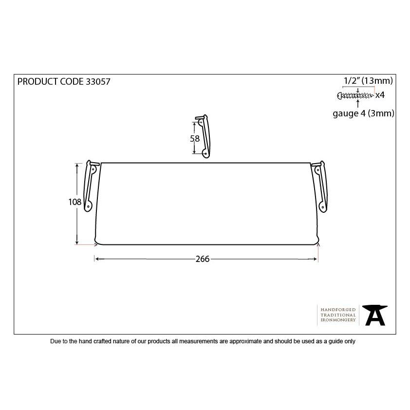 Black Small Letter Plate Cover | From The Anvil-Letter Plate Covers-Yester Home