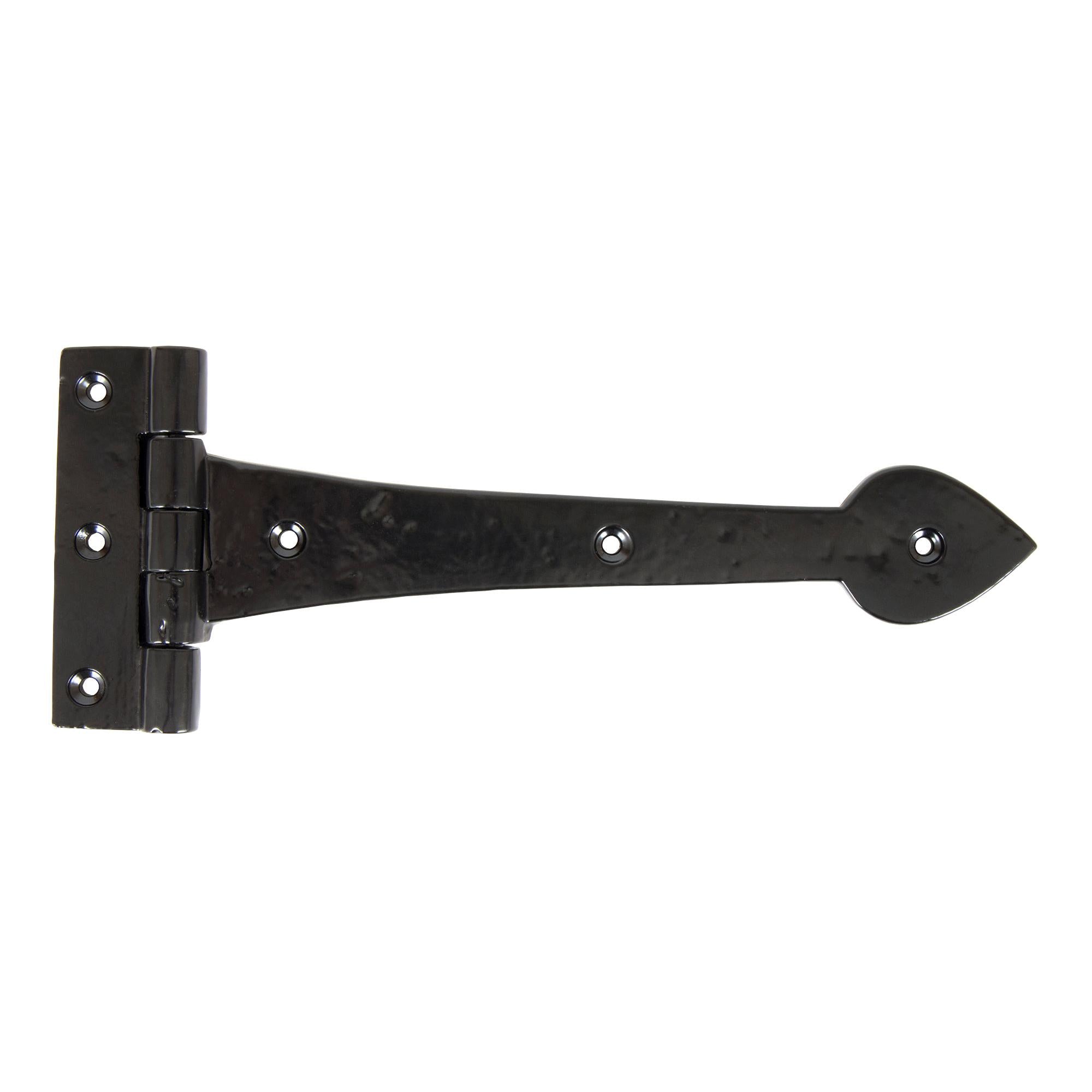Black Smooth 10½" Cast T Hinge (pair) | From The Anvil - T Hinges - From The Anvil - Yester Home