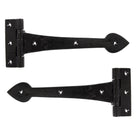Black Smooth 10½" Cast T Hinge (pair) | From The Anvil - T Hinges - From The Anvil - Yester Home
