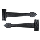 Black Smooth 12" Cast T Hinge (pair) | From The Anvil - T Hinges - From The Anvil - Yester Home