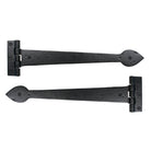 Black Smooth 16" Cast T Hinge (pair) | From The Anvil-T Hinges-Yester Home