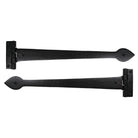 Black Smooth 18" Cast T Hinge (pair) | From The Anvil-T Hinges-Yester Home
