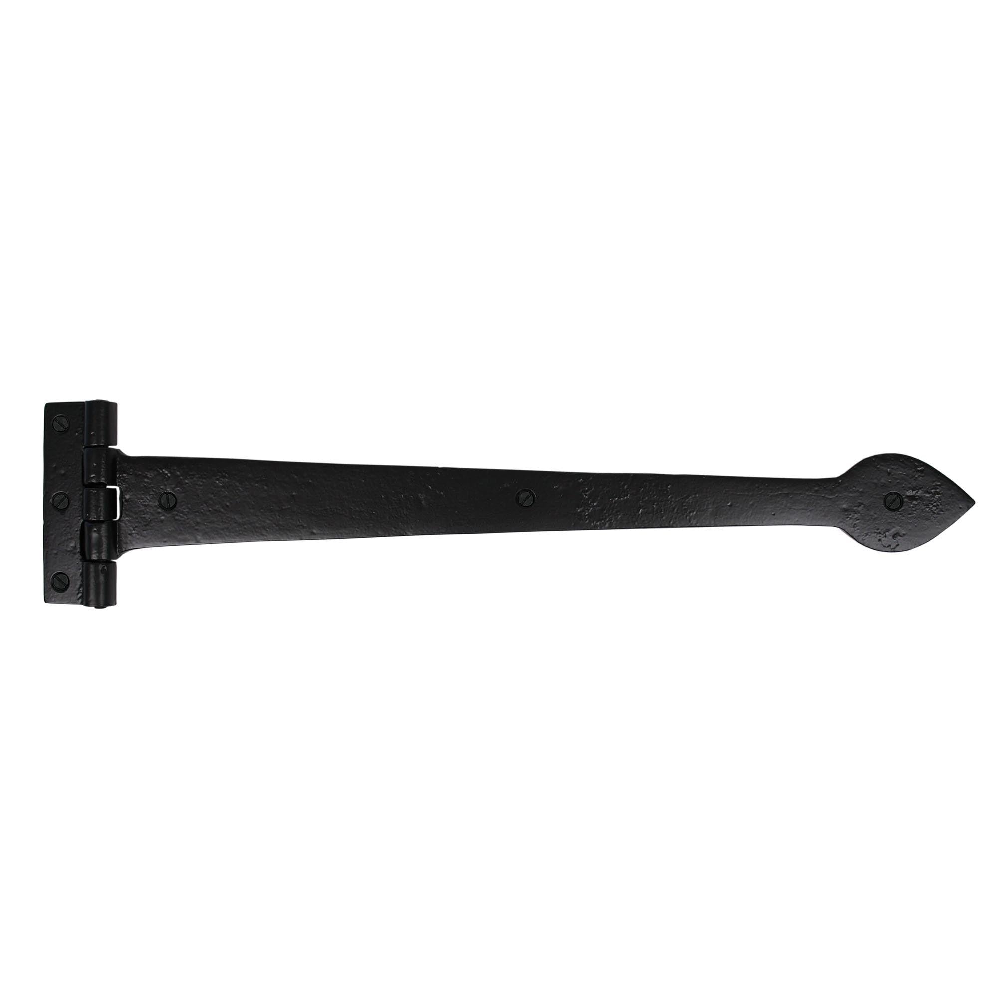 Black Smooth 18" Cast T Hinge (pair) | From The Anvil - T Hinges - From The Anvil - Yester Home