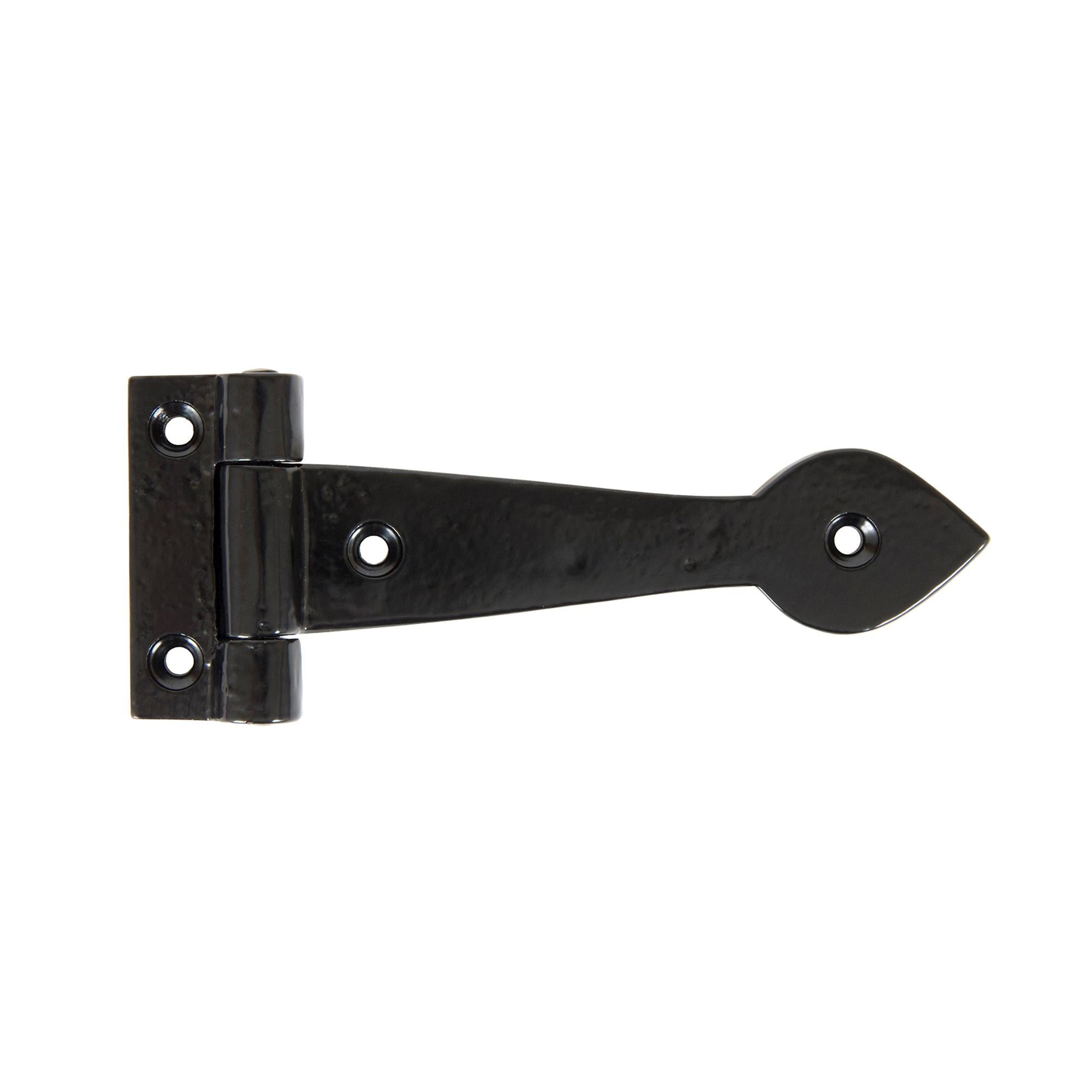 Black Smooth 6" Cast T Hinge (pair) | From The Anvil - T Hinges - From The Anvil - Yester Home