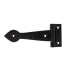Black Smooth 6" Cast T Hinge (pair) | From The Anvil-T Hinges-Yester Home