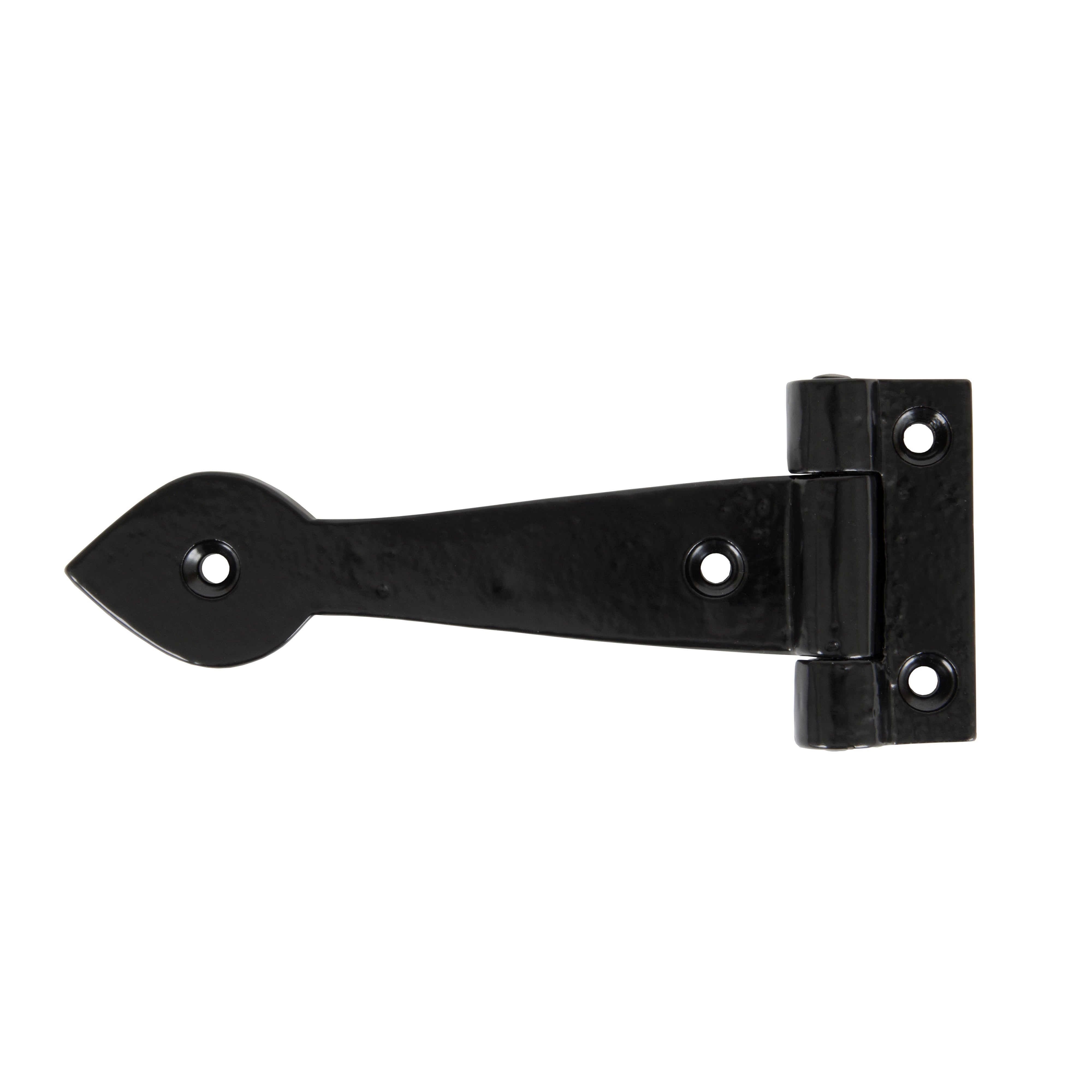 Black Smooth 6" Cast T Hinge (pair) | From The Anvil-T Hinges-Yester Home