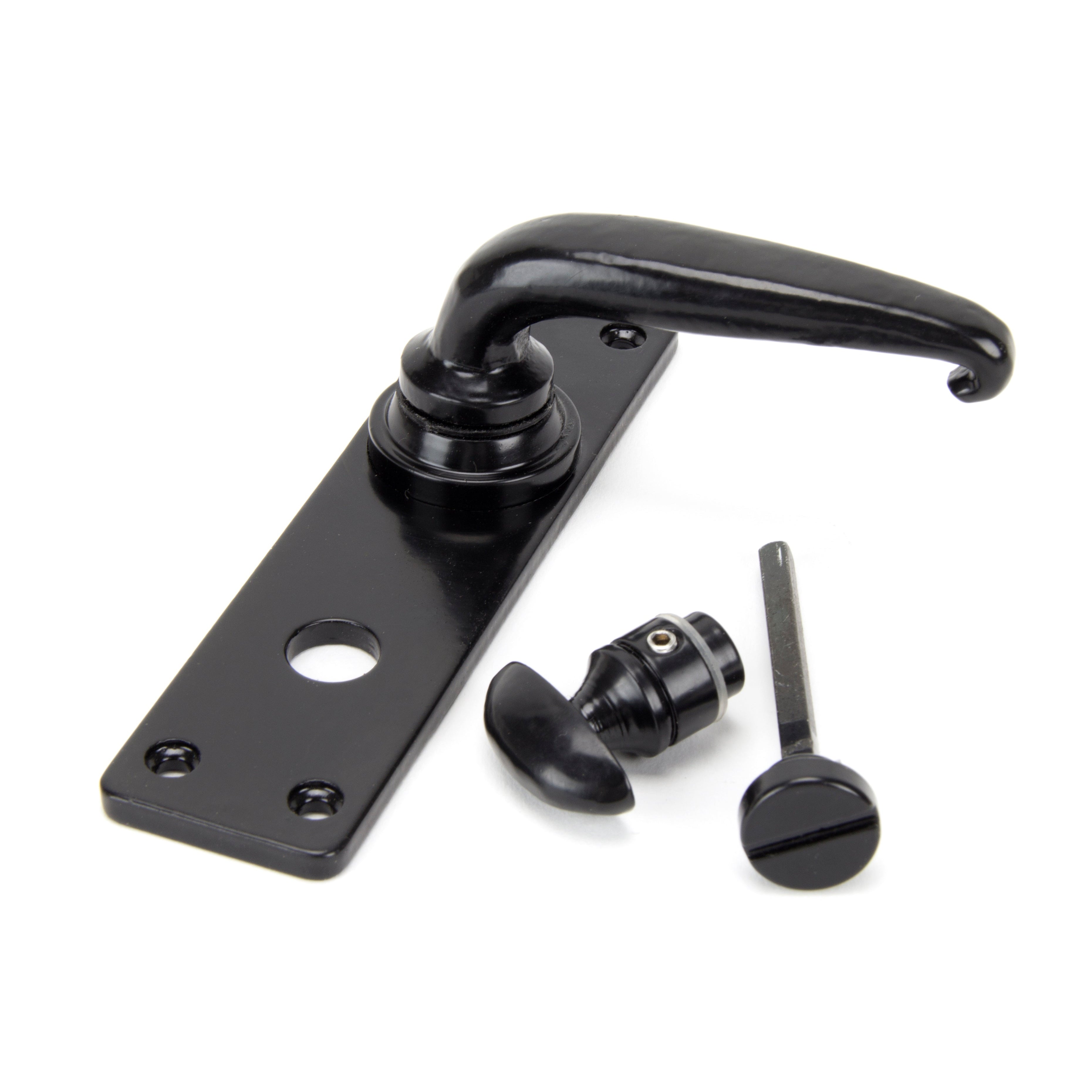 Black Smooth Lever Bathroom Set | From The Anvil-Lever Bathroom-Yester Home