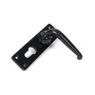Black Smooth Lever Euro Lock Set | From The Anvil - Lever Euro - From The Anvil - Yester Home