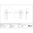 Black Smooth Lever Euro Lock Set | From The Anvil - Lever Euro - From The Anvil - Yester Home