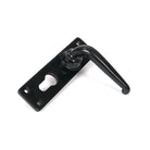 Black Smooth Lever Euro Lock Set | From The Anvil-Lever Euro-Yester Home