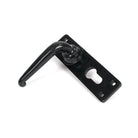 Black Smooth Lever Euro Lock Set | From The Anvil-Lever Euro-Yester Home