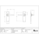 Black Smooth Lever Latch Set | From The Anvil-Lever Latch-Yester Home