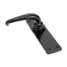 Black Smooth Lever Latch Set | From The Anvil - Lever Latch - From The Anvil - Yester Home