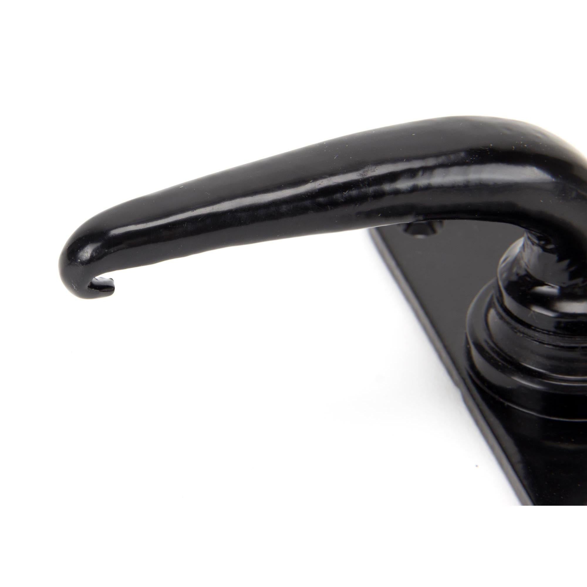 Black Smooth Lever Latch Set | From The Anvil - Lever Latch - From The Anvil - Yester Home