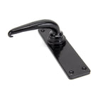 Black Smooth Lever Latch Set | From The Anvil-Lever Latch-Yester Home