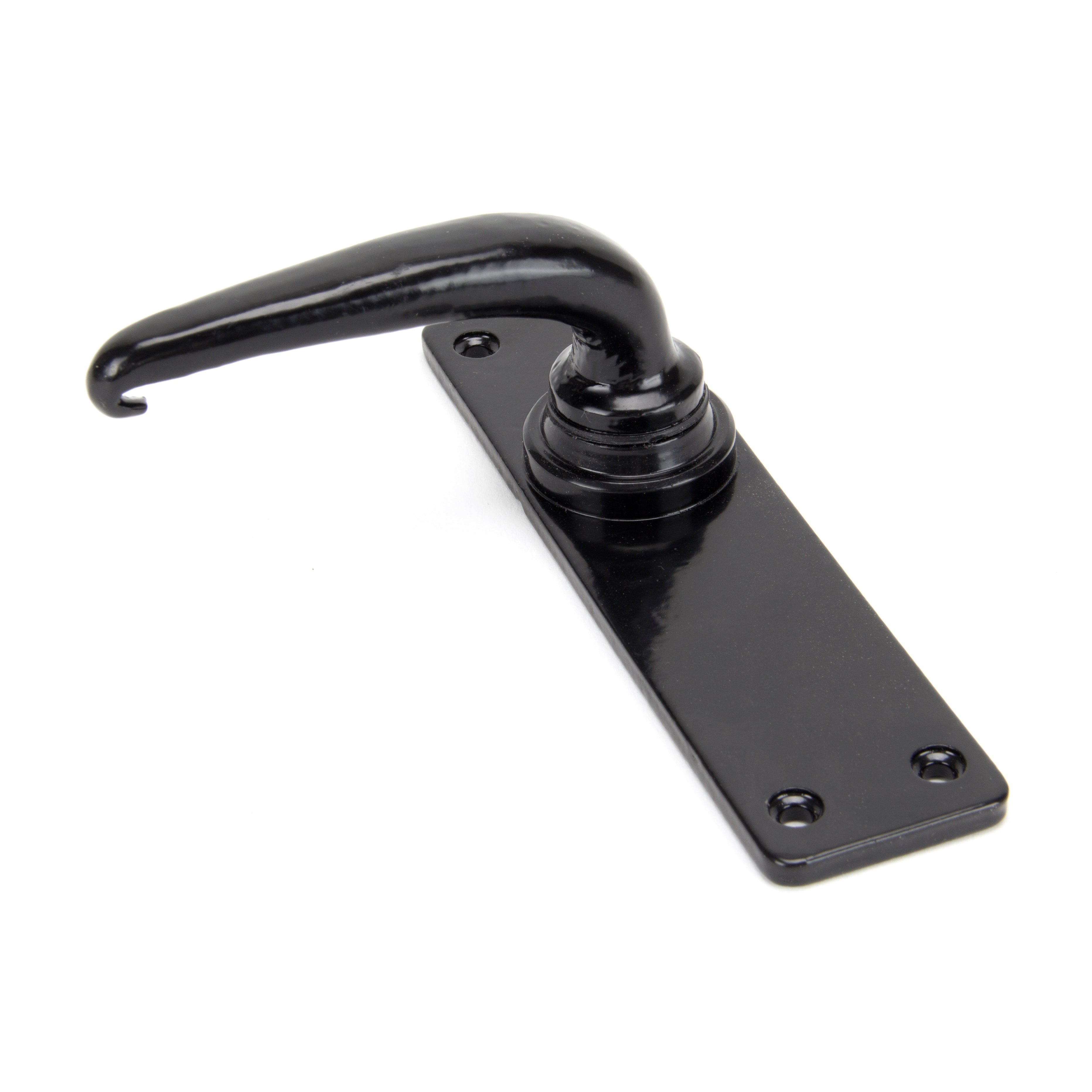 Black Smooth Lever Latch Set | From The Anvil-Lever Latch-Yester Home