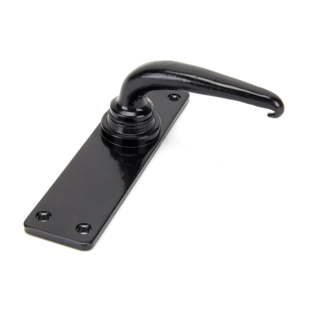 Black Smooth Lever Latch Set | From The Anvil-Lever Latch-Yester Home