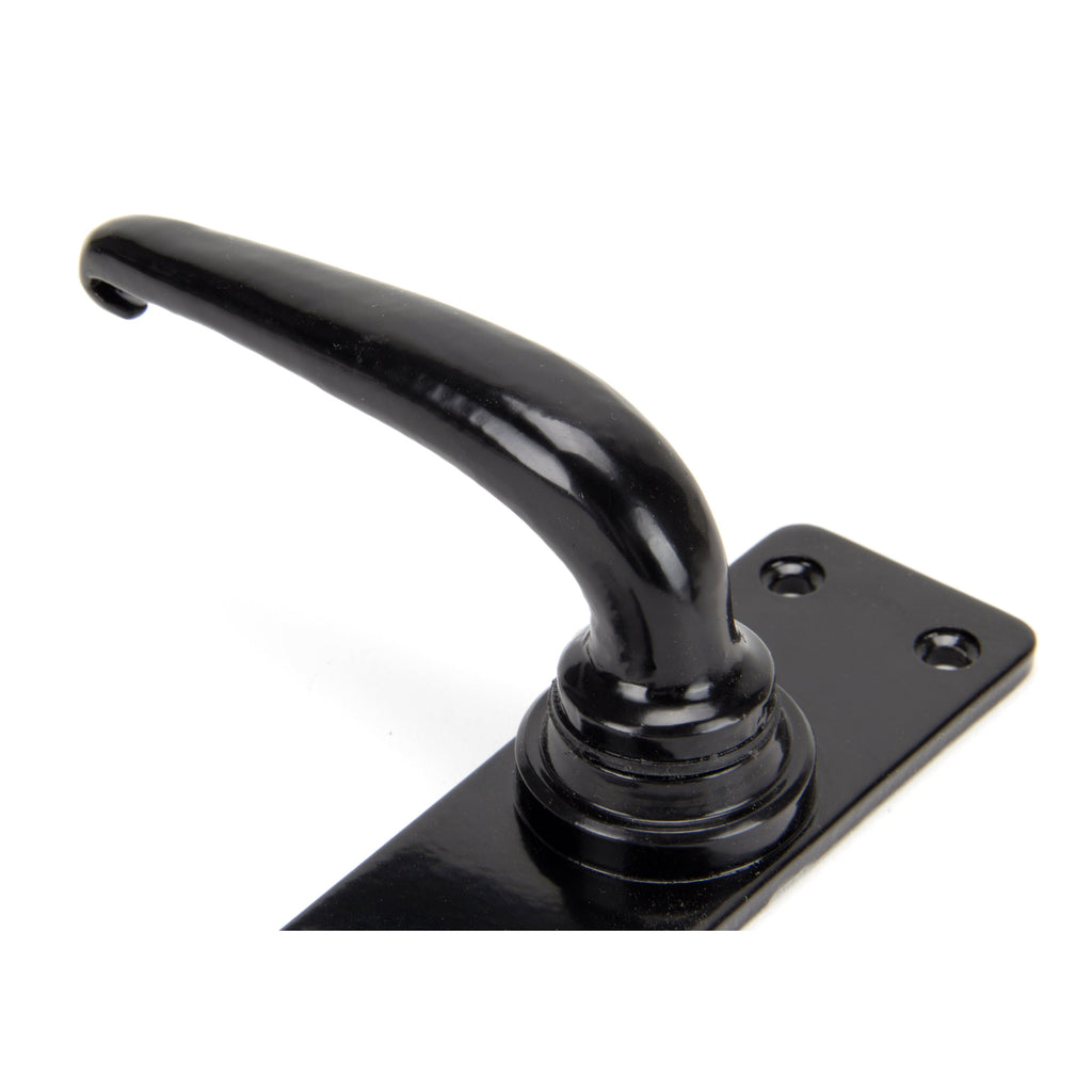 Black Smooth Lever Latch Set | From The Anvil-Lever Latch-Yester Home