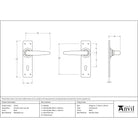 Black Smooth Lever Lock Set | From The Anvil-Lever Lock-Yester Home