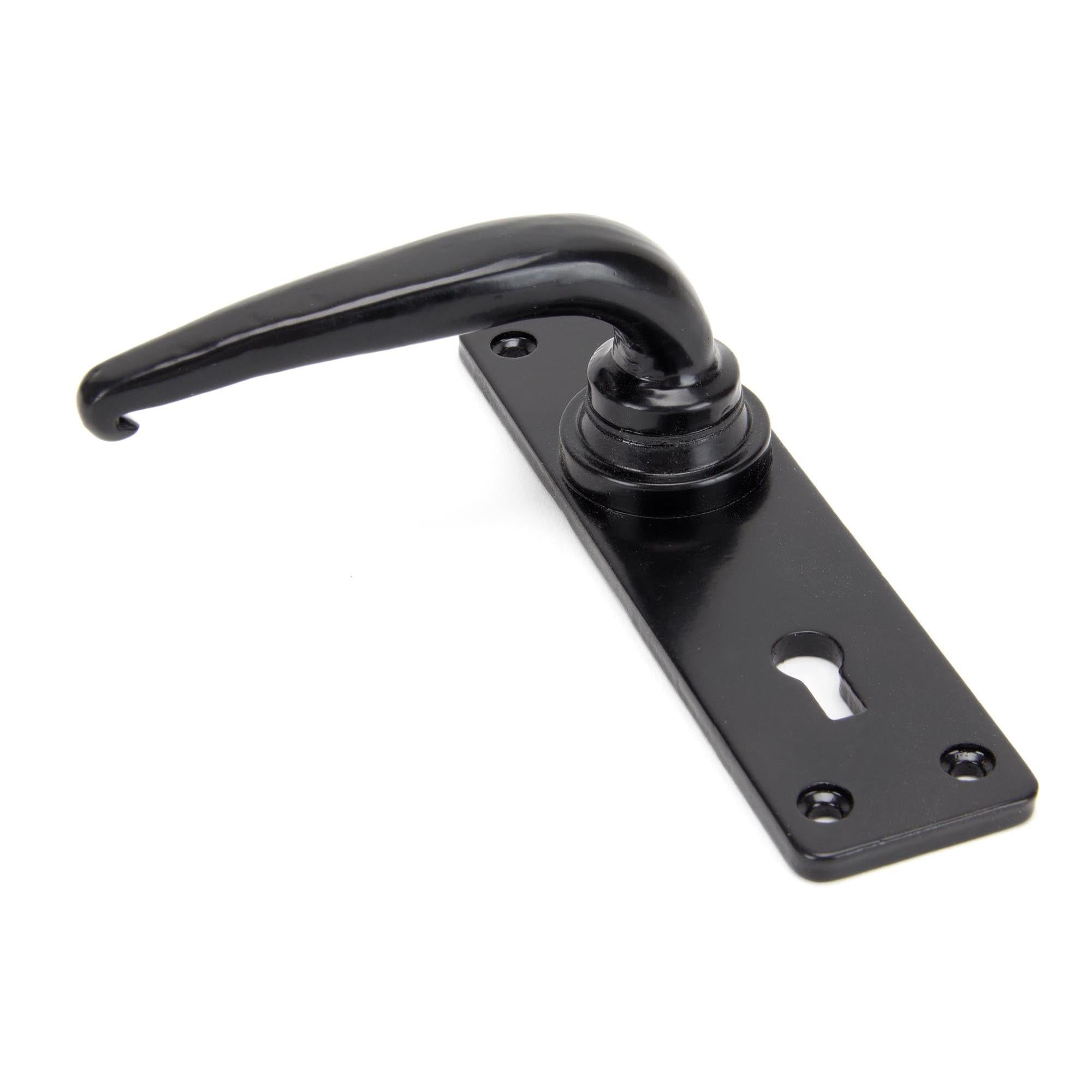 Black Smooth Lever Lock Set | From The Anvil - Lever Lock - From The Anvil - Yester Home