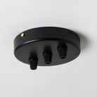 Black Steel 100mm Ceiling Rose - All Outlet Options-Ceiling Rose-Yester Home
