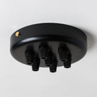 Black Steel 100mm Ceiling Rose - All Outlet Options-Ceiling Rose-Yester Home