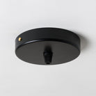 Black Steel 100mm Ceiling Rose - All Outlet Options-Ceiling Rose-Yester Home