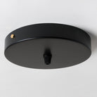 Black Steel Ceiling Rose Large 160mm - All Outlet Options-Ceiling Rose-Yester Home