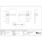 Black Straight Lever Bathroom Set | From The Anvil-Lever Bathroom-Yester Home