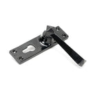 Black Straight Lever Euro Lock Set | From The Anvil-Lever Euro-Yester Home