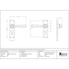 Black Straight Lever Euro Lock Set | From The Anvil-Lever Euro-Yester Home