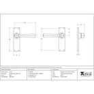 Black Straight Lever Latch Set | From The Anvil-Lever Latch-Yester Home