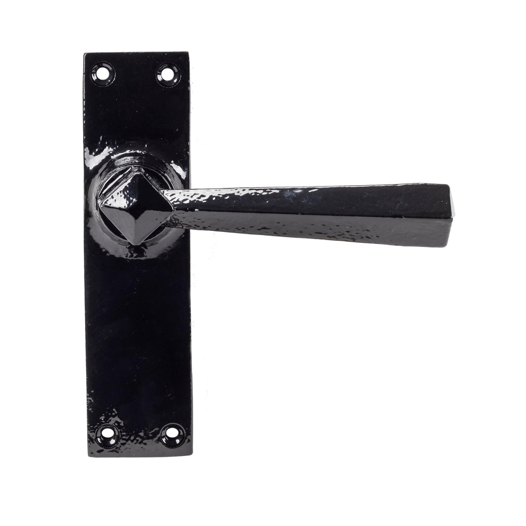 Black Straight Lever Latch Set | From The Anvil - Lever Latch - From The Anvil - Yester Home