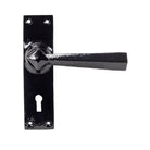 Black Straight Lever Lock Set | From The Anvil - Lever Lock - From The Anvil - Yester Home