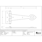 Black Textured  10½" Cast T Hinge (pair) | From The Anvil - T Hinges - From The Anvil - Yester Home