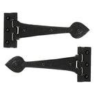 Black Textured 10½" Cast T Hinge (pair) | From The Anvil-T Hinges-Yester Home