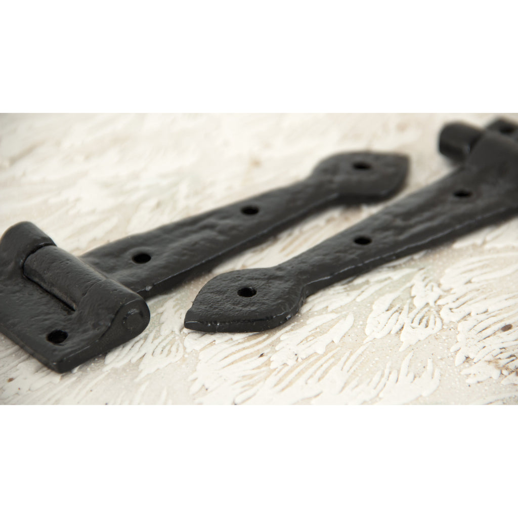 Black Textured 10½" Cast T Hinge (pair) | From The Anvil