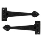 Black Textured 12" Cast T Hinge (pair) | From The Anvil - T Hinges - From The Anvil - Yester Home