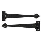 Black Textured 16" Cast T Hinge (pair) | From The Anvil-T Hinges-Yester Home