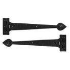 Black Textured 16" Cast T Hinge (pair) | From The Anvil - T Hinges - From The Anvil - Yester Home