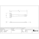 Black Textured 16" Cast T Hinge (pair) | From The Anvil - T Hinges - From The Anvil - Yester Home