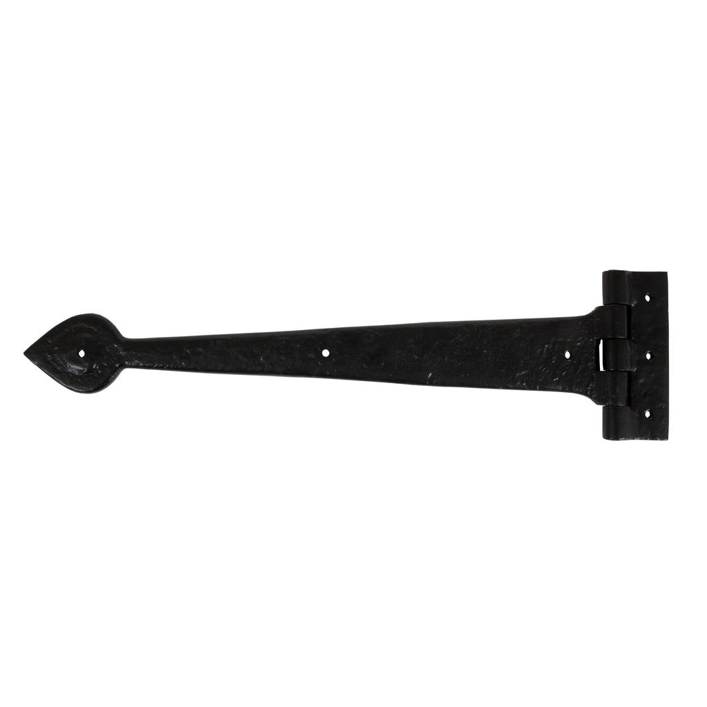 Black Textured 16" Cast T Hinge (pair) | From The Anvil-T Hinges-Yester Home